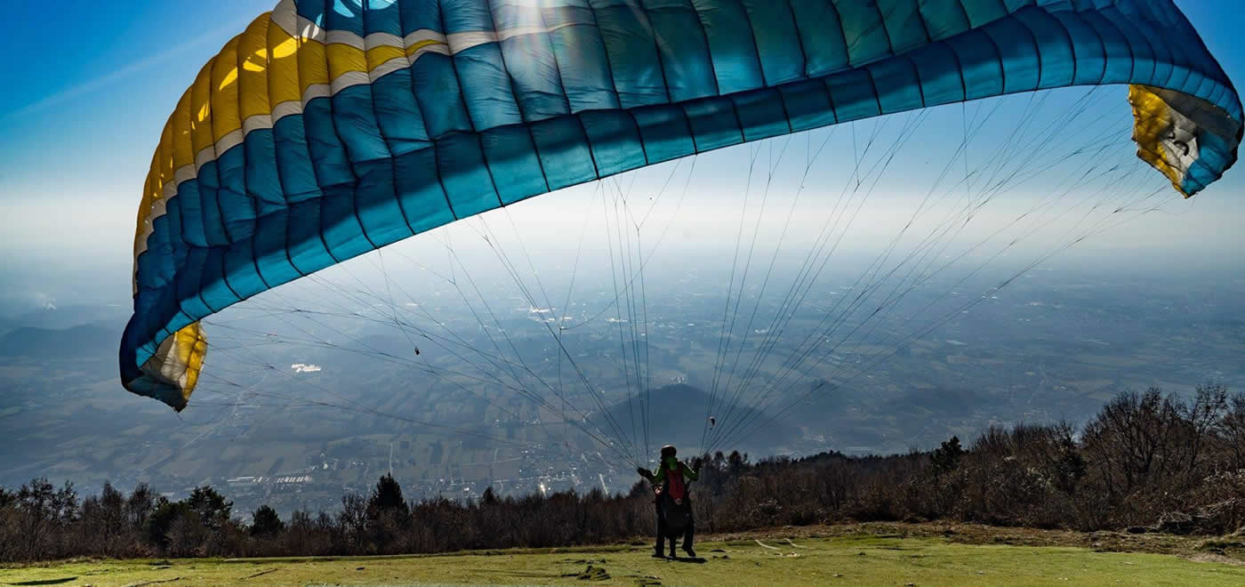 montegrappa tande team parapendio biposto decollo