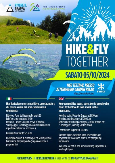 HIKE AND FLY TOGETHER SABATO 5 OTTOBRE